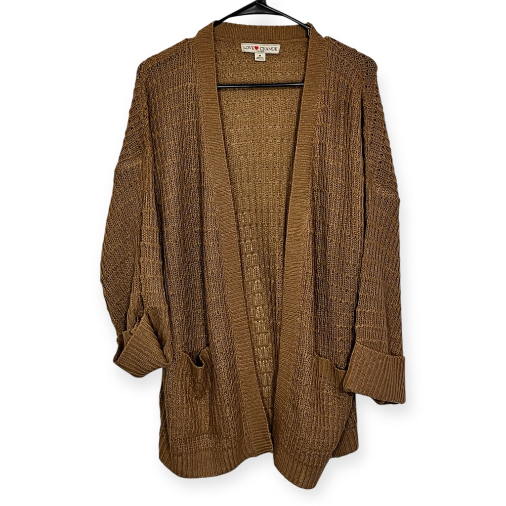 Brown Knit Cardigan Size Medium